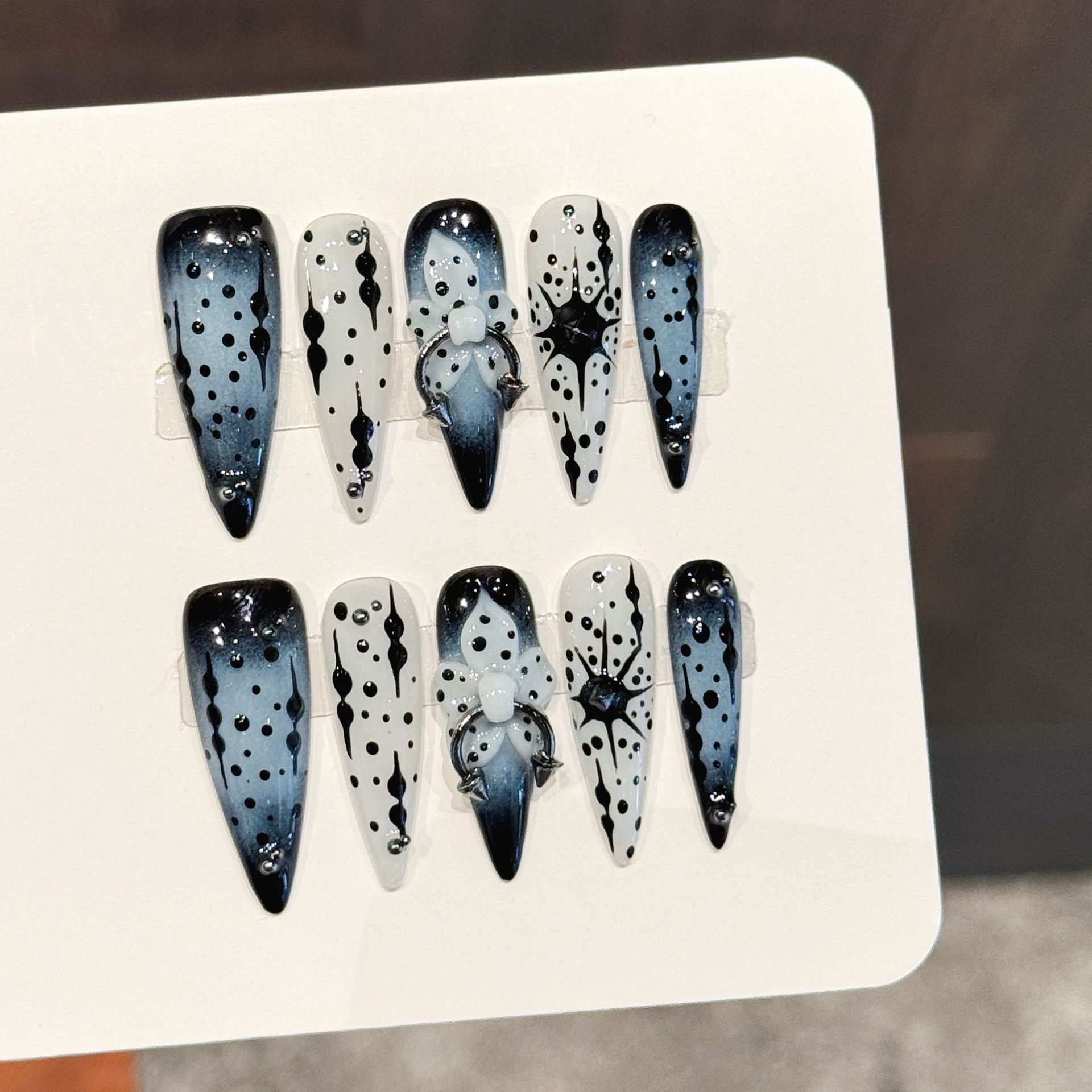 10pcs Gradient Ink Blue Handma - Resin Art Flower ulasan dan harga