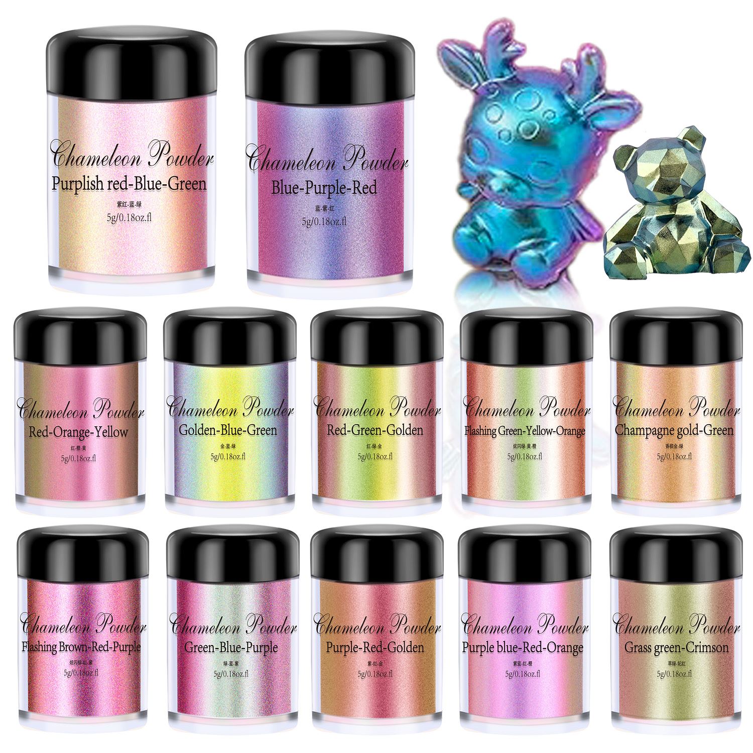 5g Chameleon Powder Nail Stain - Resin Dye Opaque ulasan dan harga
